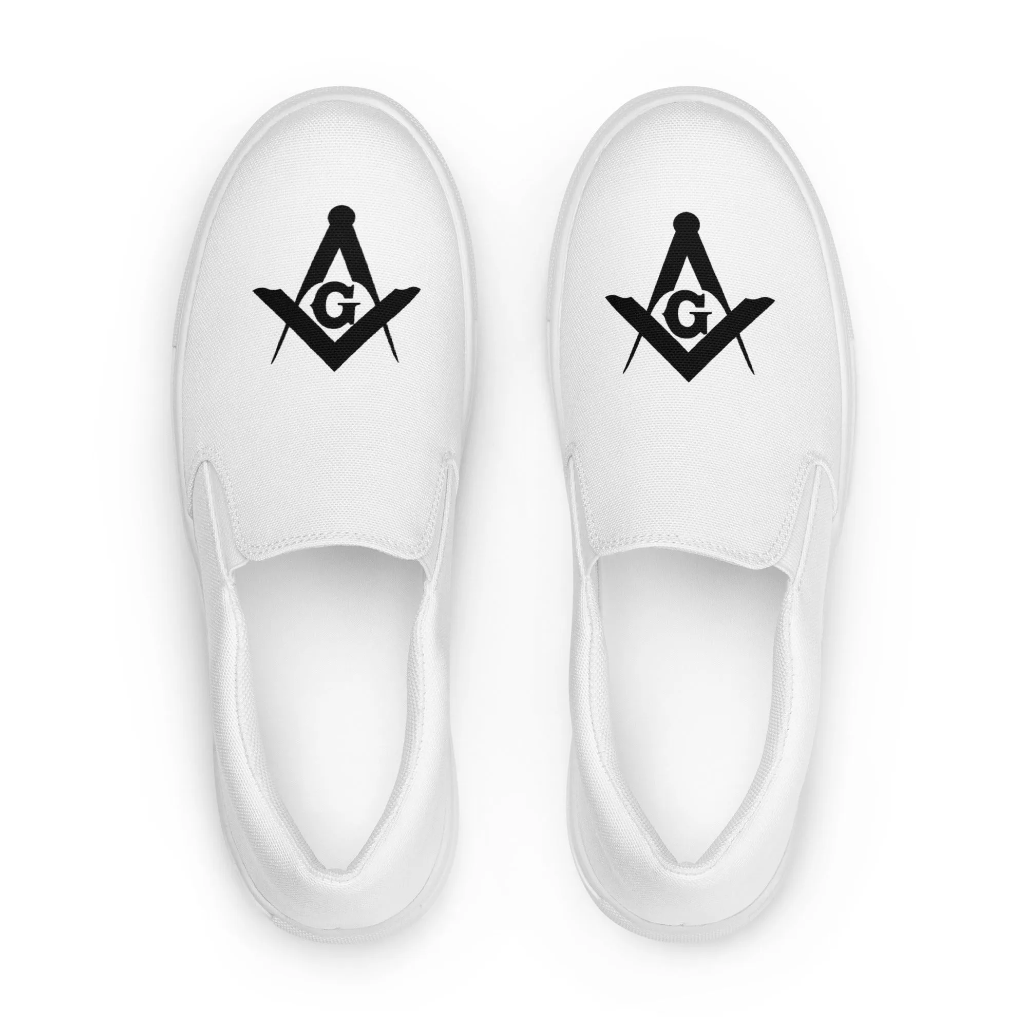 Master Mason Blue Lodge Sneaker - Square and Compass G Slip-on Canvas