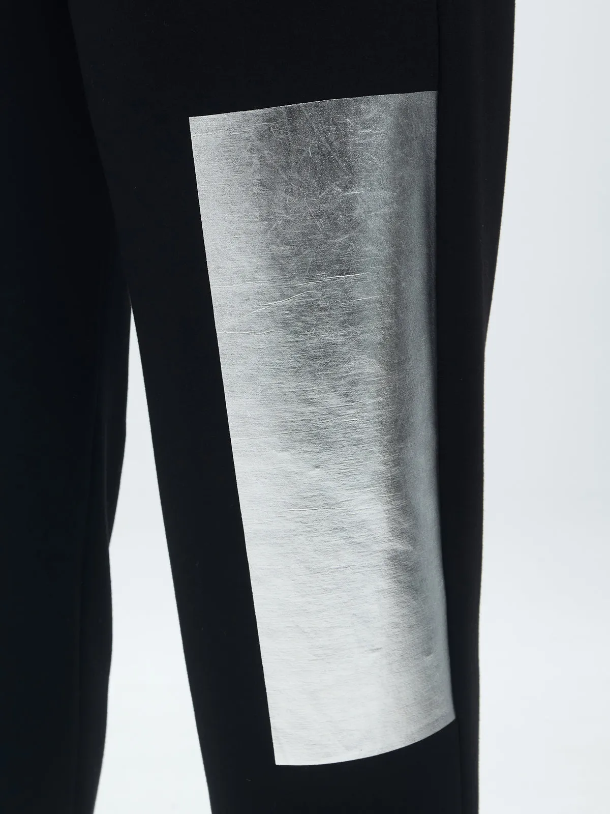 Mat Black & Silver Trousers