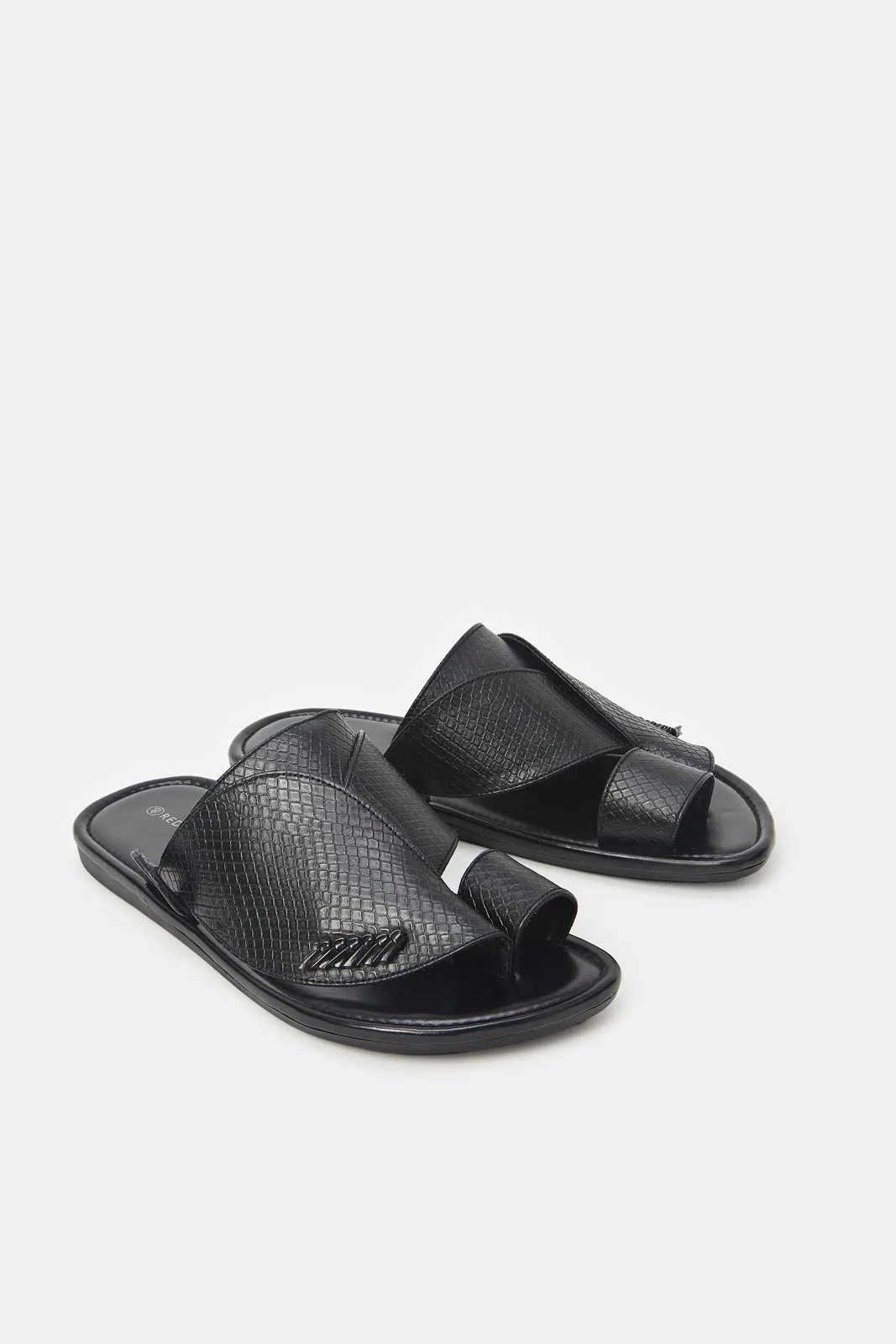 Men Black Sharqi Traditional Sandal