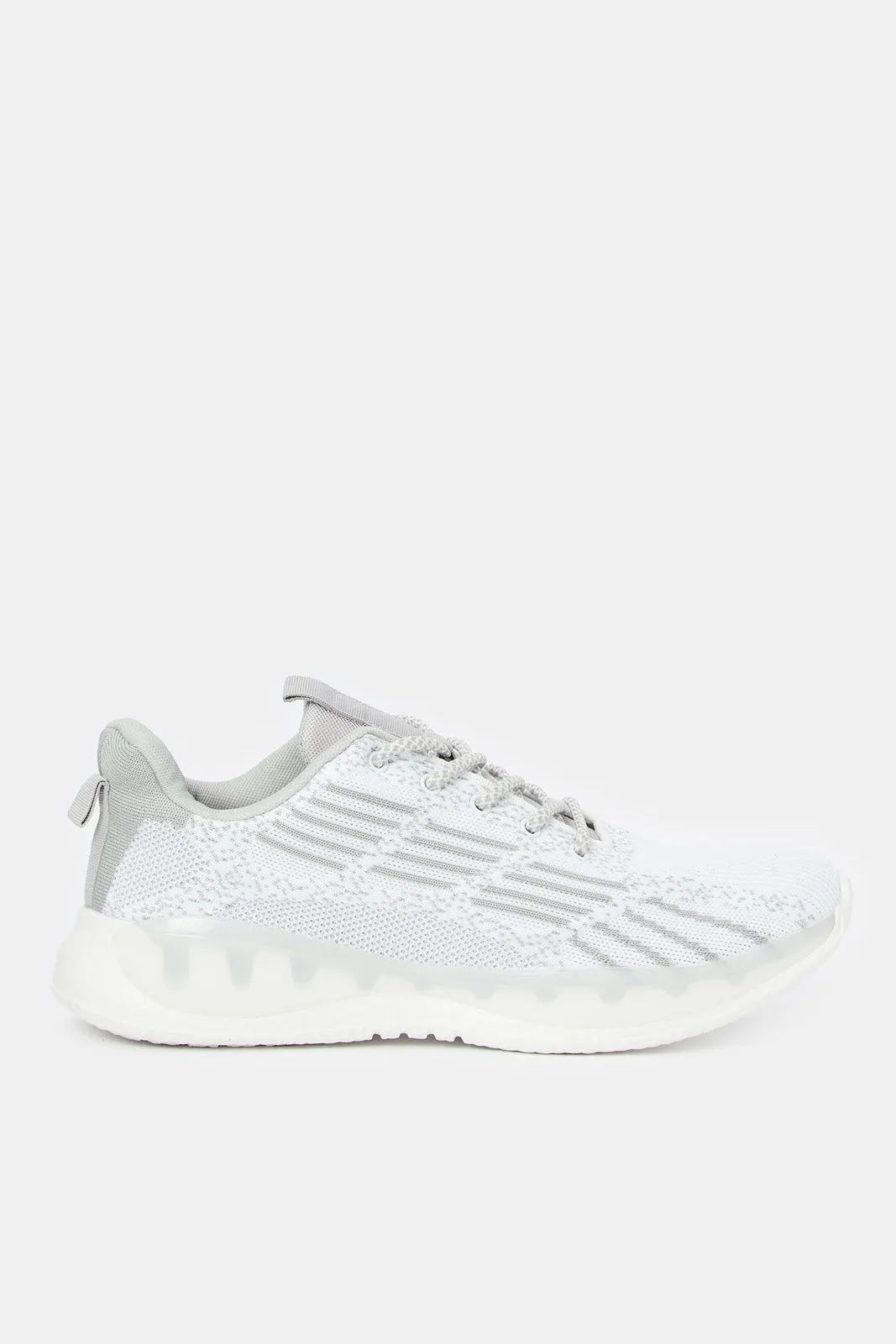 Men Grey Translucent Sole Sneaker