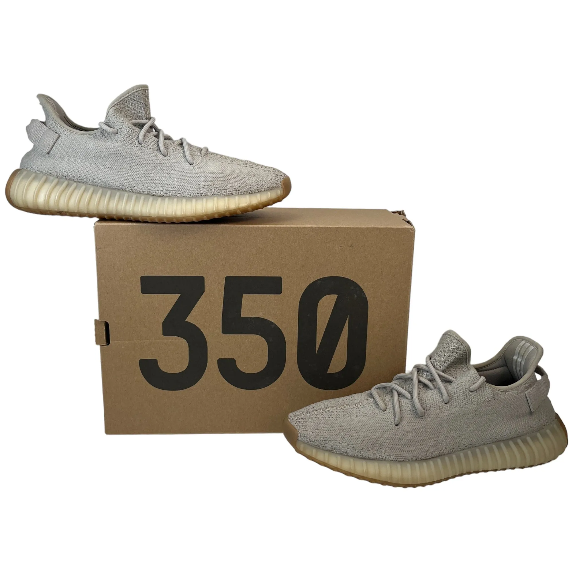 Men's Boost 350 Sesame Low Trainers Grey Size EU 44 / UK 10