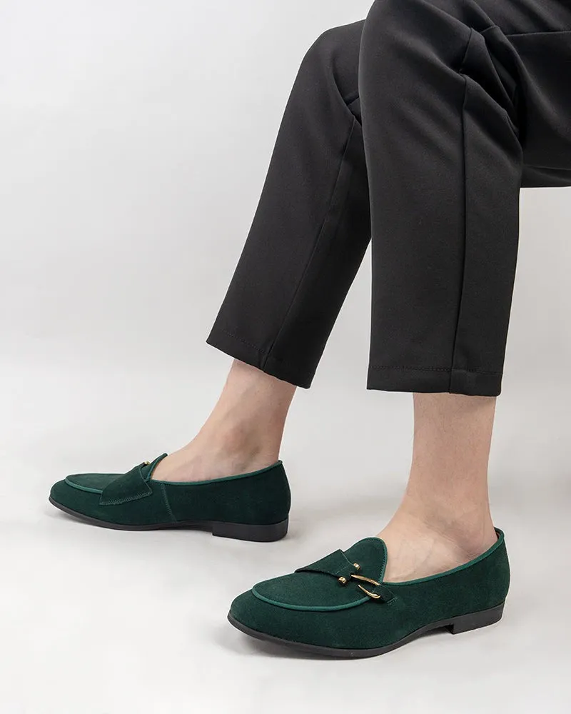 Men's Casual Suede Slip On Flats Boat Loafers