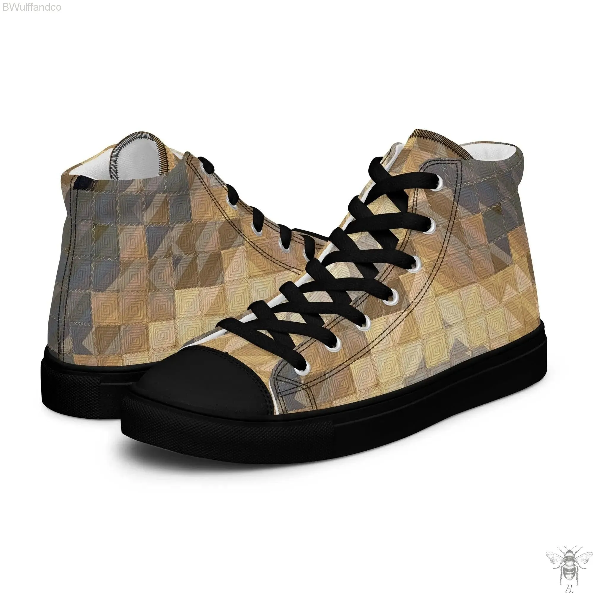 Men’s high top canvas shoes