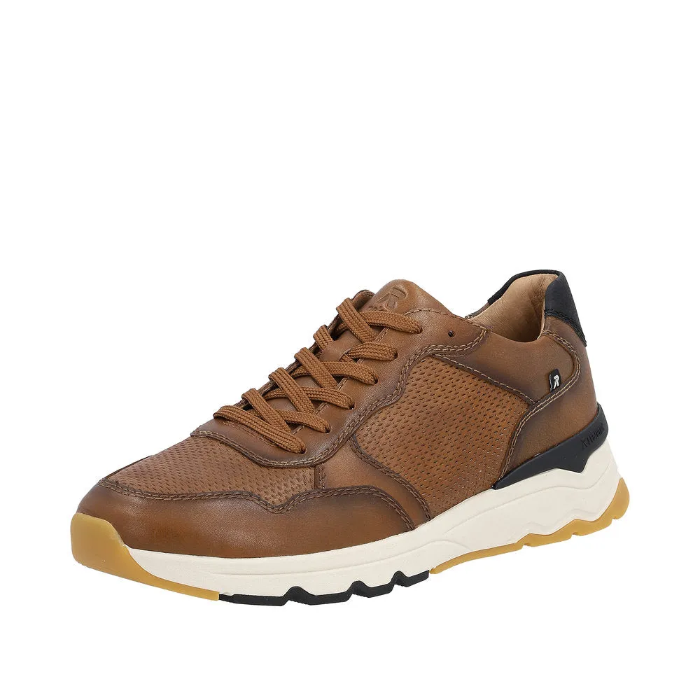 Mens Trainers Evolution by Rieker Brown Leather Shoes Soft Comfort U0900-24 sale