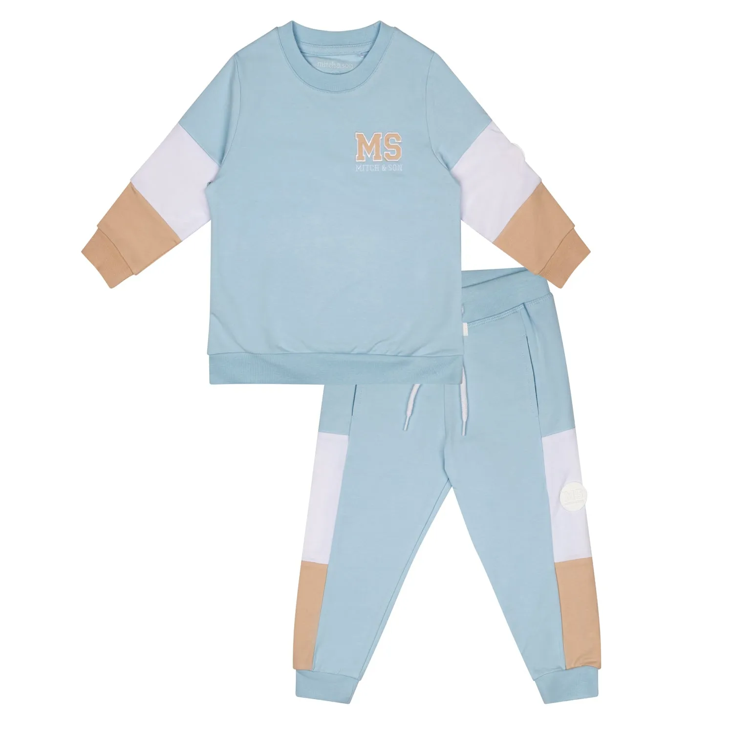 Mitch & Son - Blue and sand jogging suit, Trevor