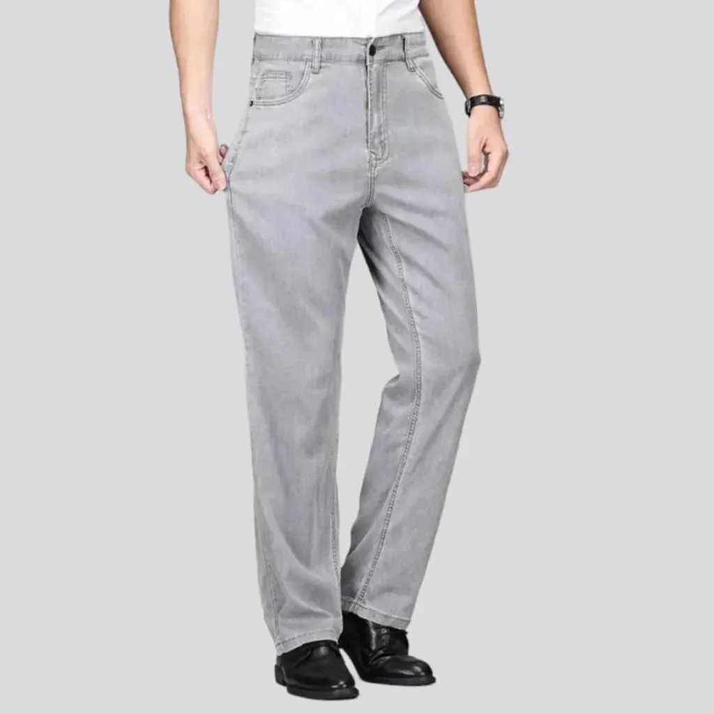 Monochrome men's ultra-thin jeans