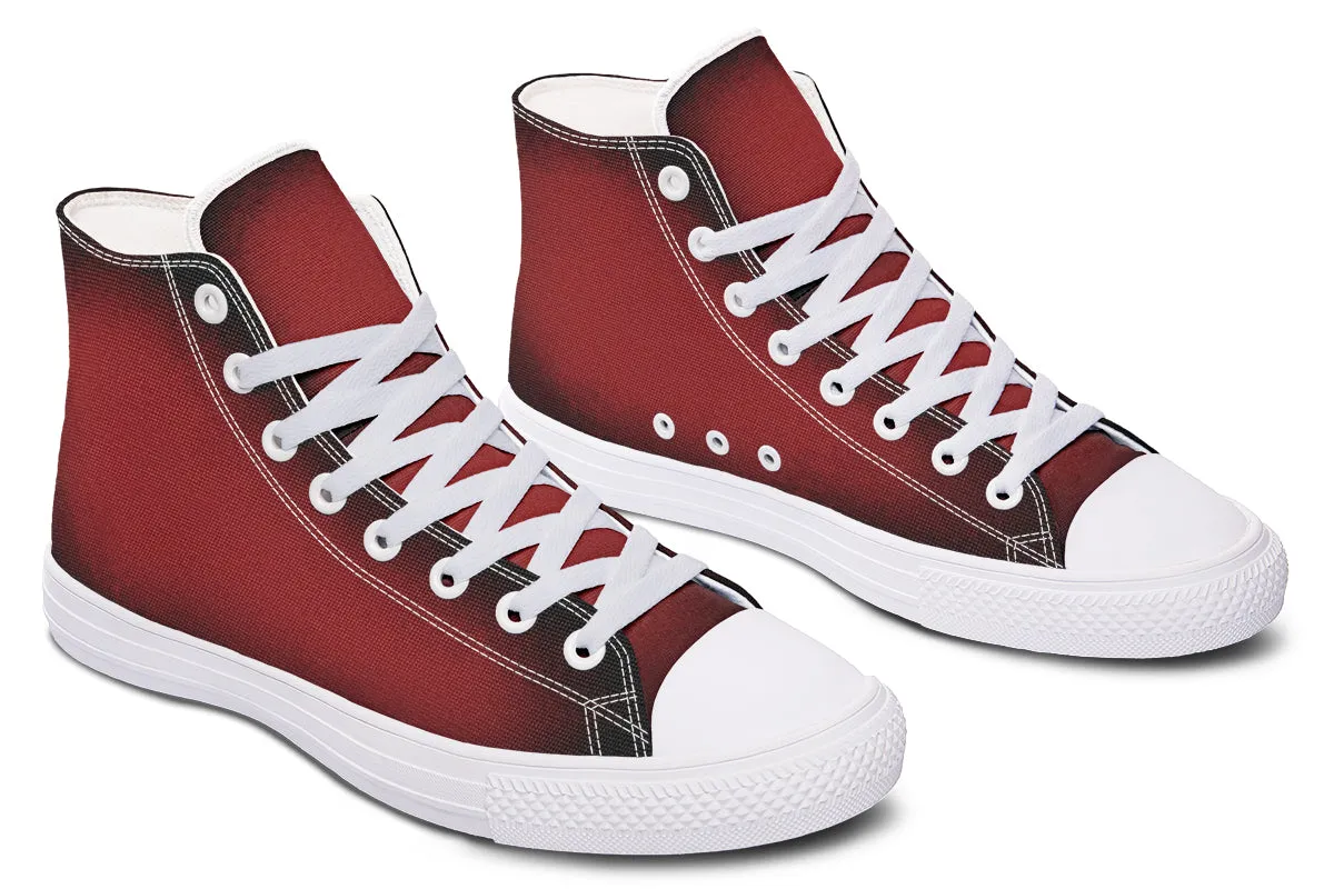 Mood: Blood High Tops - Classic Premium Canvas Shoes with Comfortable and Durable Soles