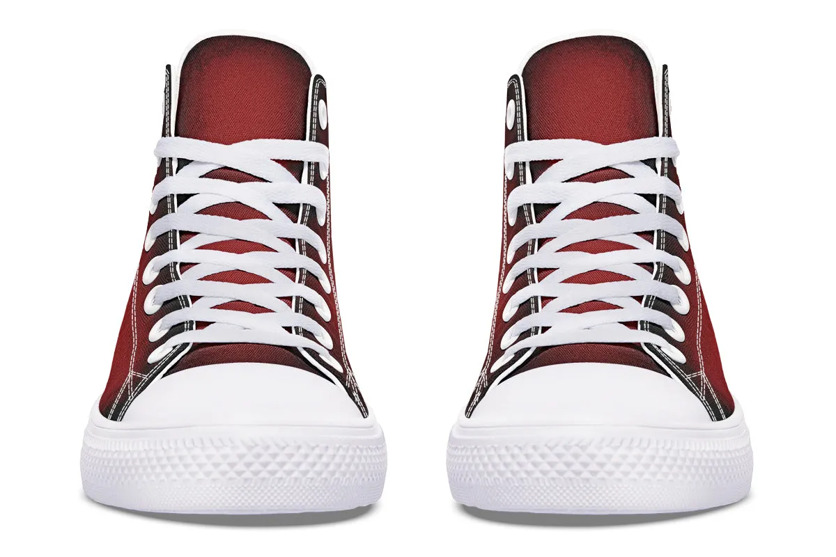 Mood: Blood High Tops - Classic Premium Canvas Shoes with Comfortable and Durable Soles