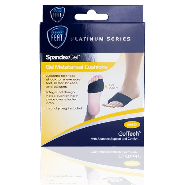 Neat feat Spandex Gel Metatarsal Cushion For Sore Feet, Calluses, Arthritis