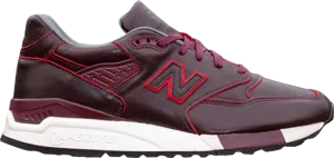 New Balance Horween x 998 Made In The USA 'Burgundy' Sneakers, White