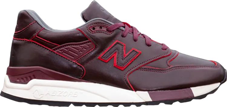 New Balance Horween x 998 Made In The USA 'Burgundy' Sneakers, White