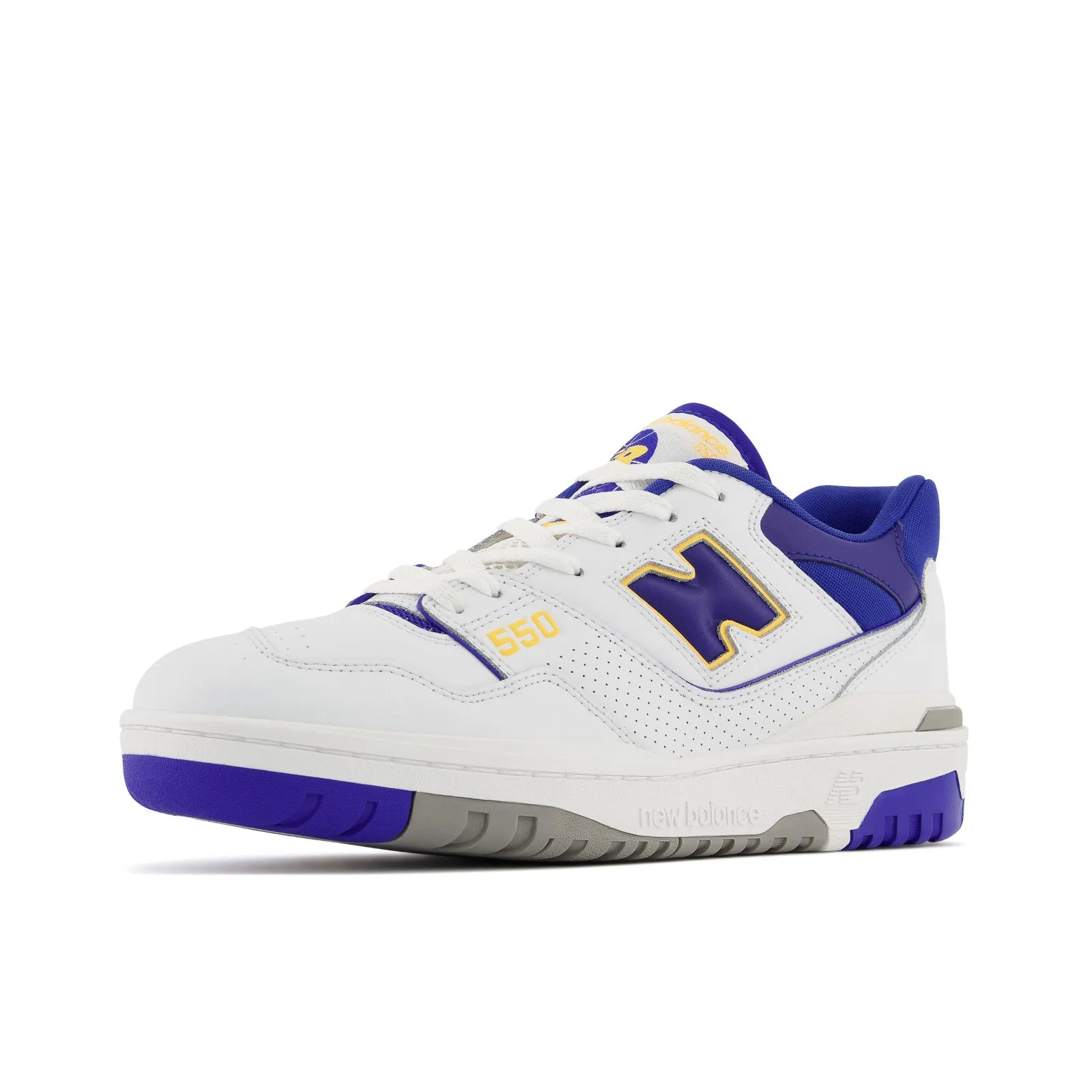 New Balance Men's 550 Lakers Shoes - White / Purple / Gold