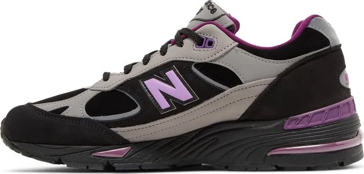 New Balance Stray Rats x 991 Made in England 'Black Purple' Sneakers, Black