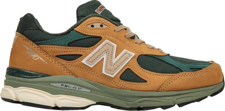 New Balance Teddy Santis x 990v3 Made in USA 'Tan Green' Sneakers, Tan