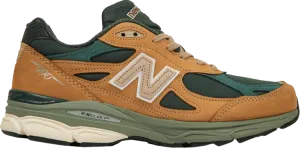 New Balance Teddy Santis x 990v3 Made in USA 'Tan Green' Sneakers, Tan