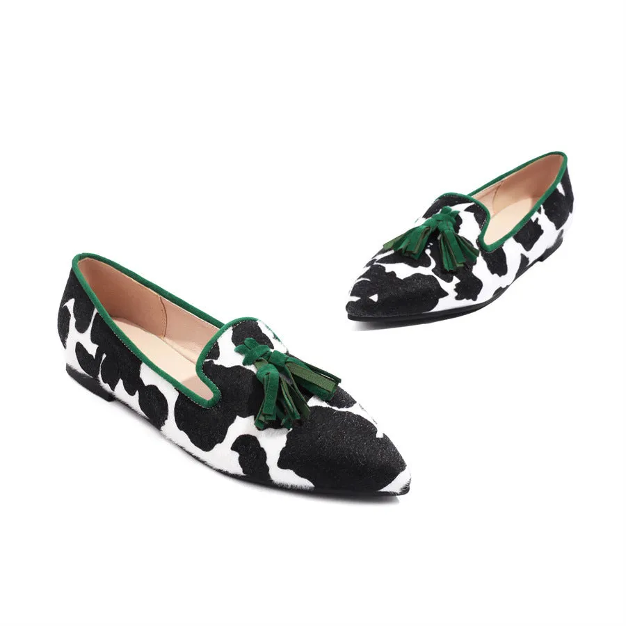 New Fashion Pointed Muller Shoes 40-43 Size Leopard Pattern Casual Single Shoe