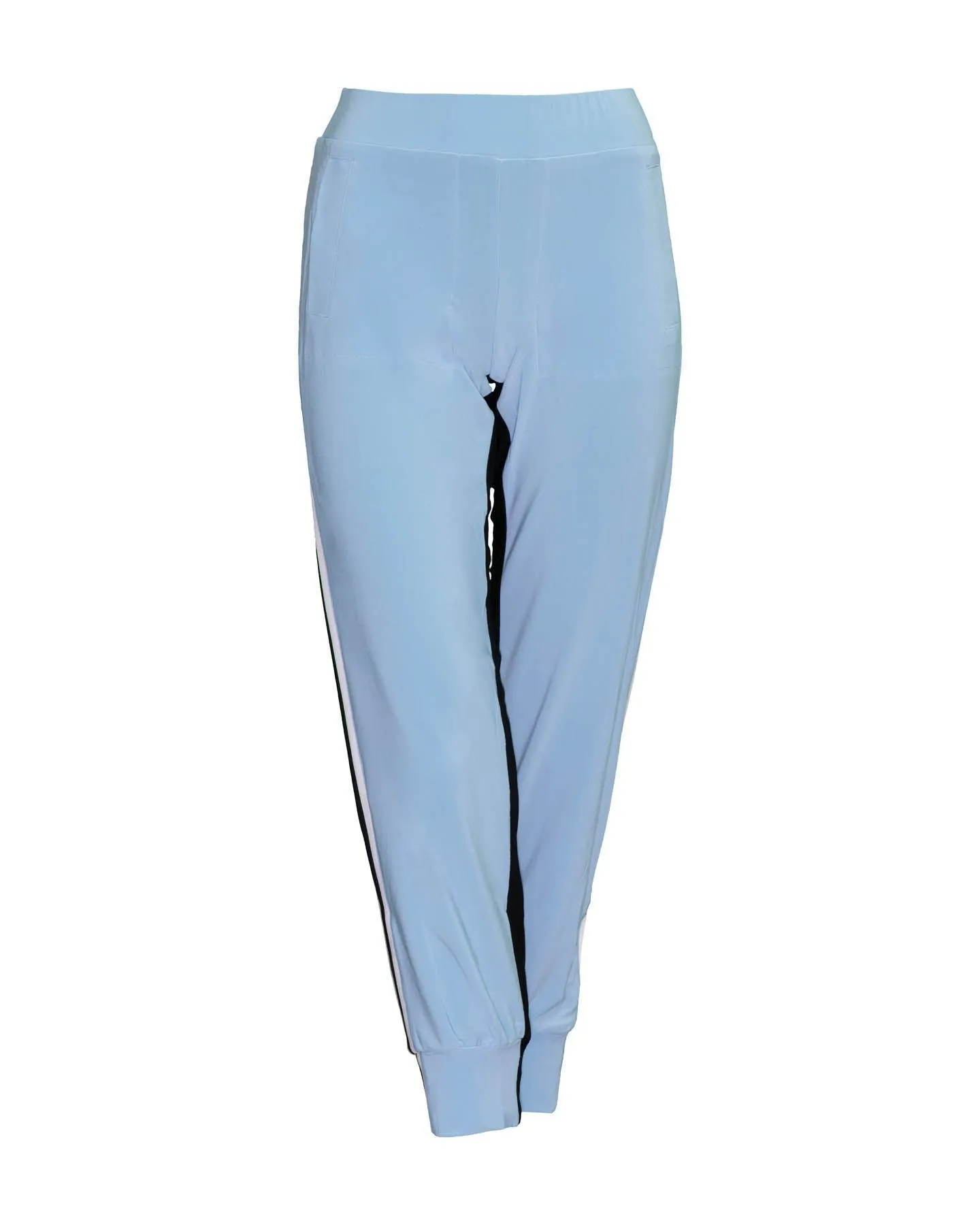 Norma Kamali Side Stripe Jog Pant Powder Blue