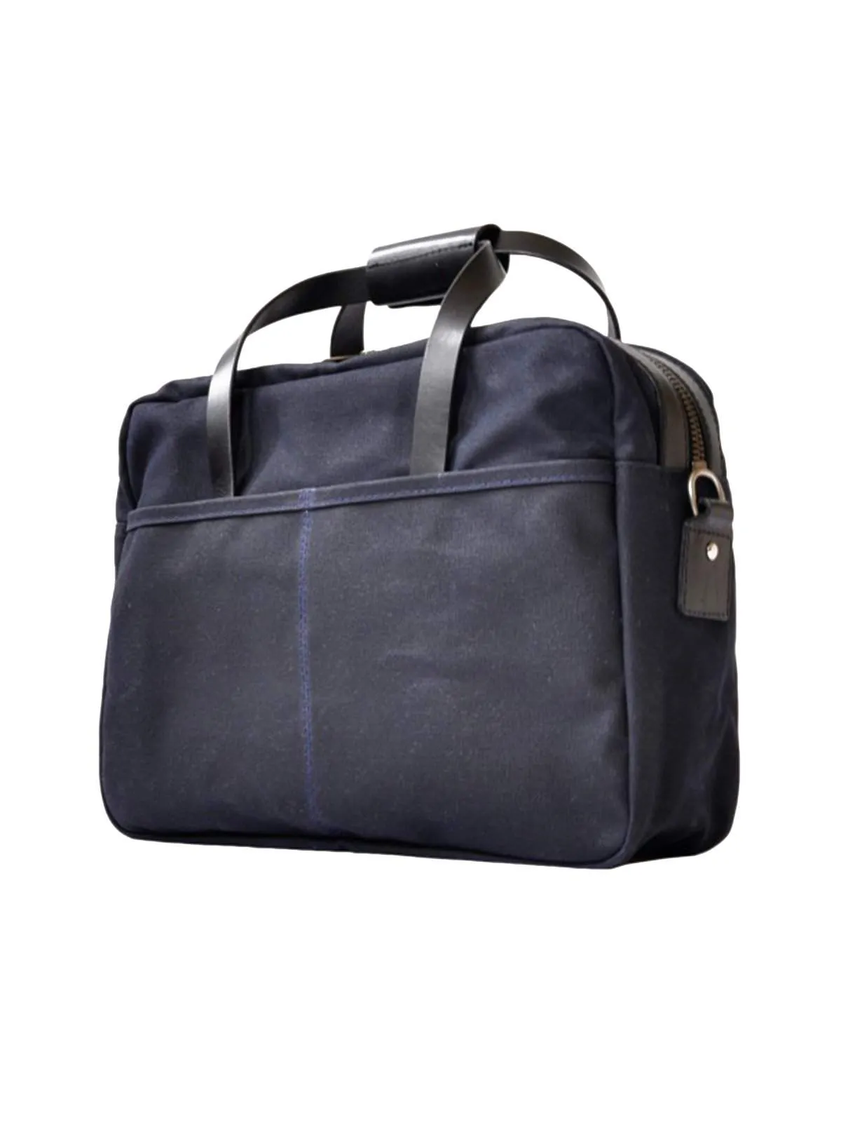 Oakstreet Bootmakers Indigo Waxed Canvas Utility Briefcase