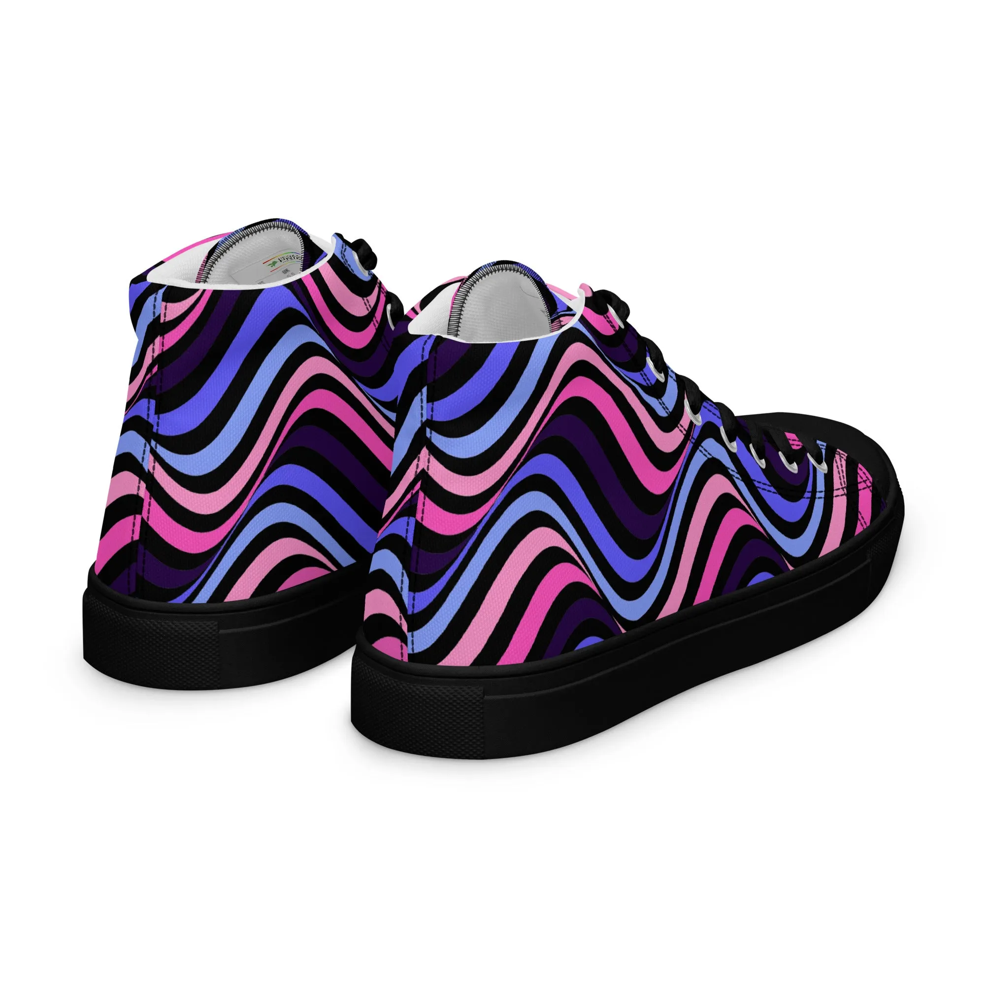 Omnisexual Pride Wavey Women’s High Top Canvas Athletic Shoes