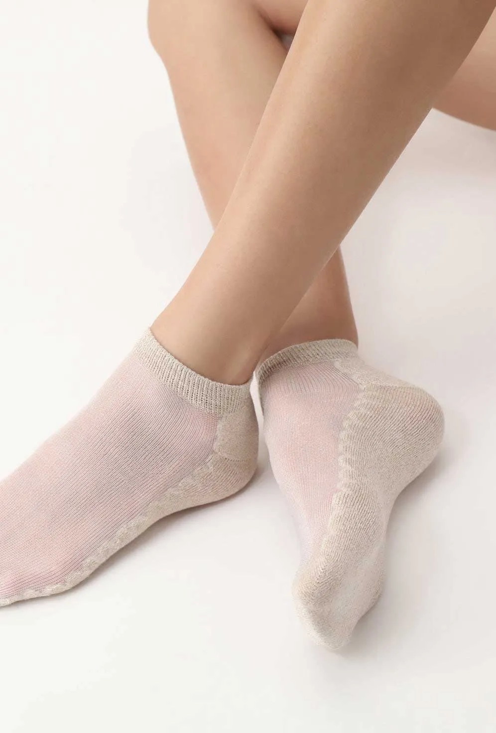 Oroblu Glowing Viscose Sneaker Crew Socks