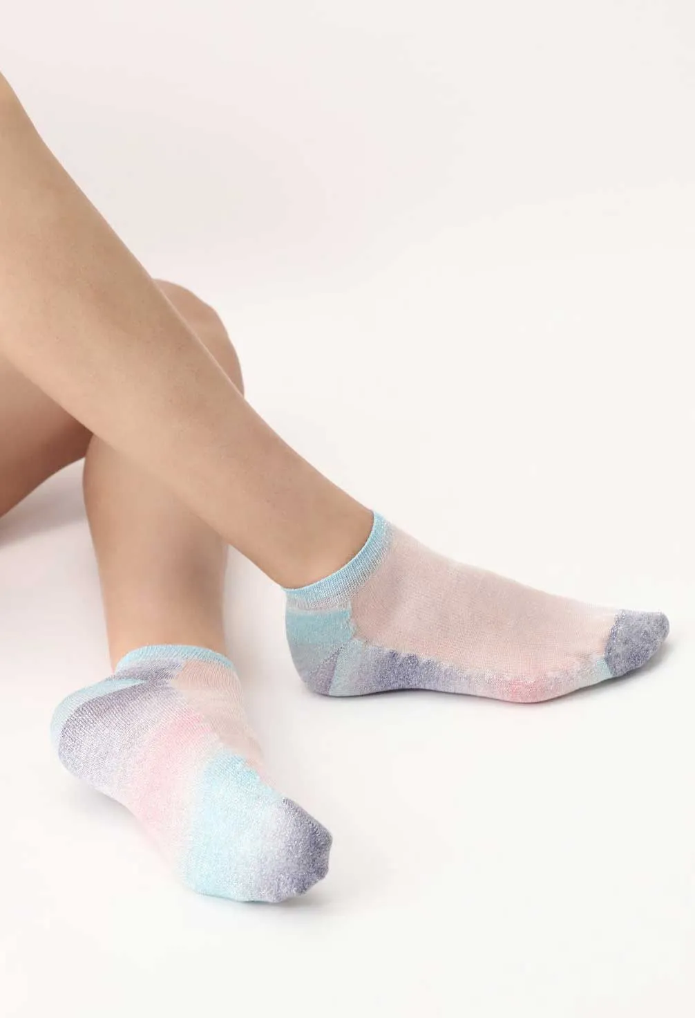 Oroblu Glowing Viscose Sneaker Crew Socks