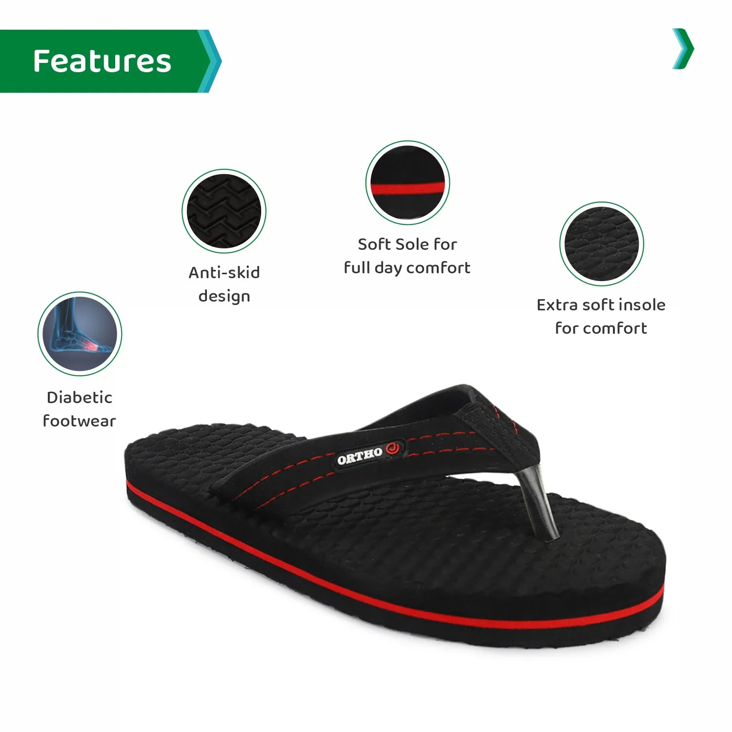 ORTHO JOY Comfortable Slippers Daily Wear Slippers.