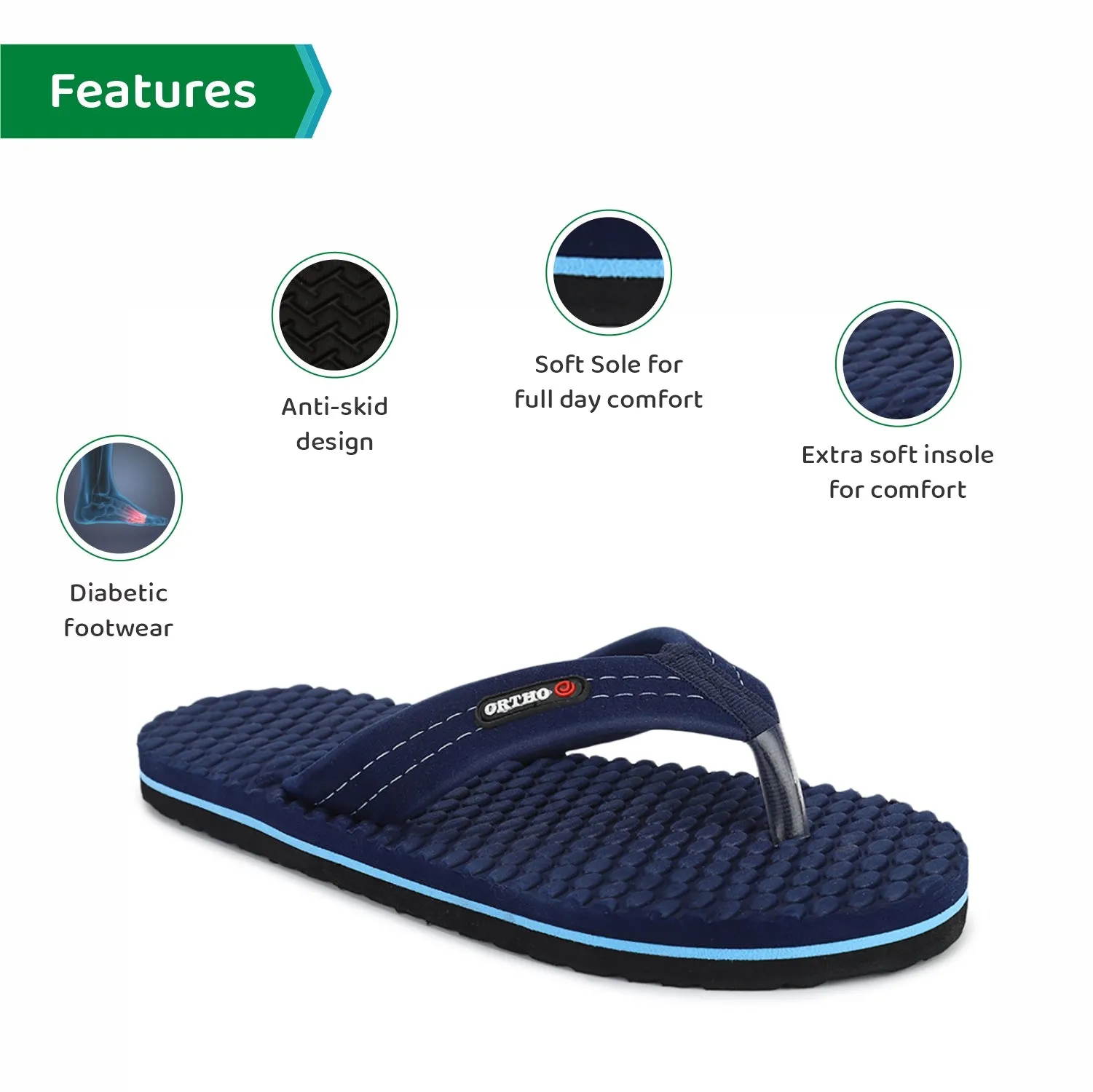 ORTHO JOY Comfortable Slippers Daily Wear Slippers.