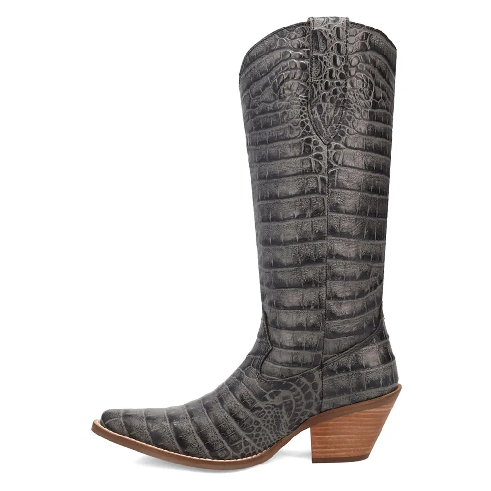 Ozzie Croc Embossed Snip Toe Cowboy Boots