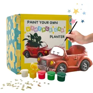 Paint Your Own Vintage Car Planter (DIY Art and Eco-Friendly Ceramic Craft Activity)