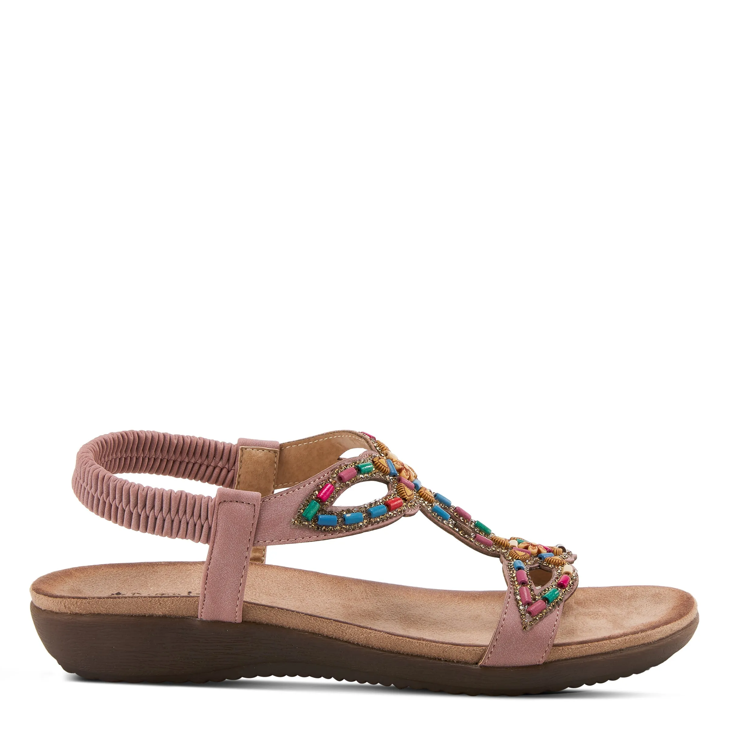 PATRIZIA VOLCANIC T-STRAP SANDALS