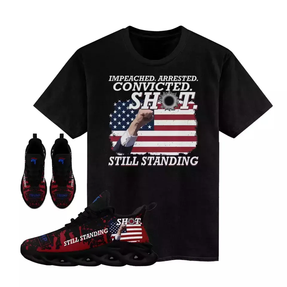 Personalized Trump Combo Offer, Custom Still Standing Shoes and Tee Support Gift for Trump