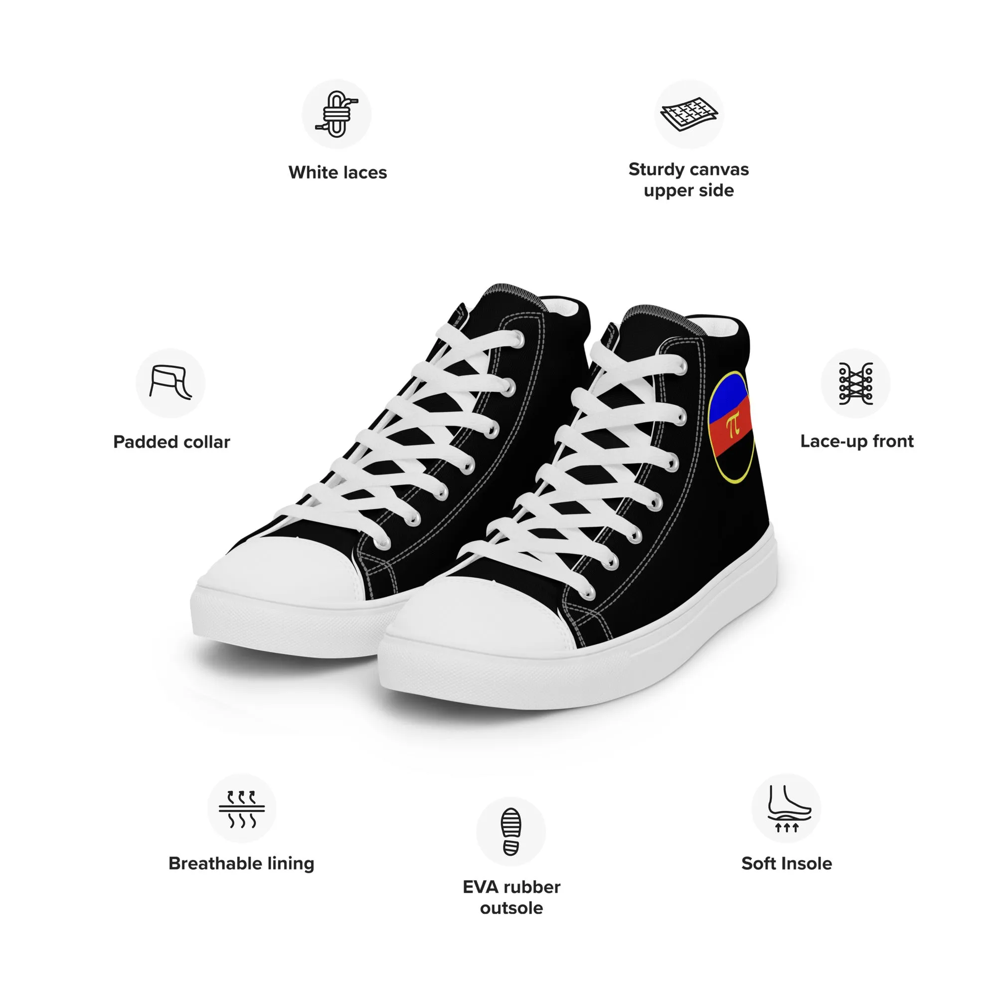 Polyamorous Polyamory Pride Women’s High Top Canvas Athletic Shoes