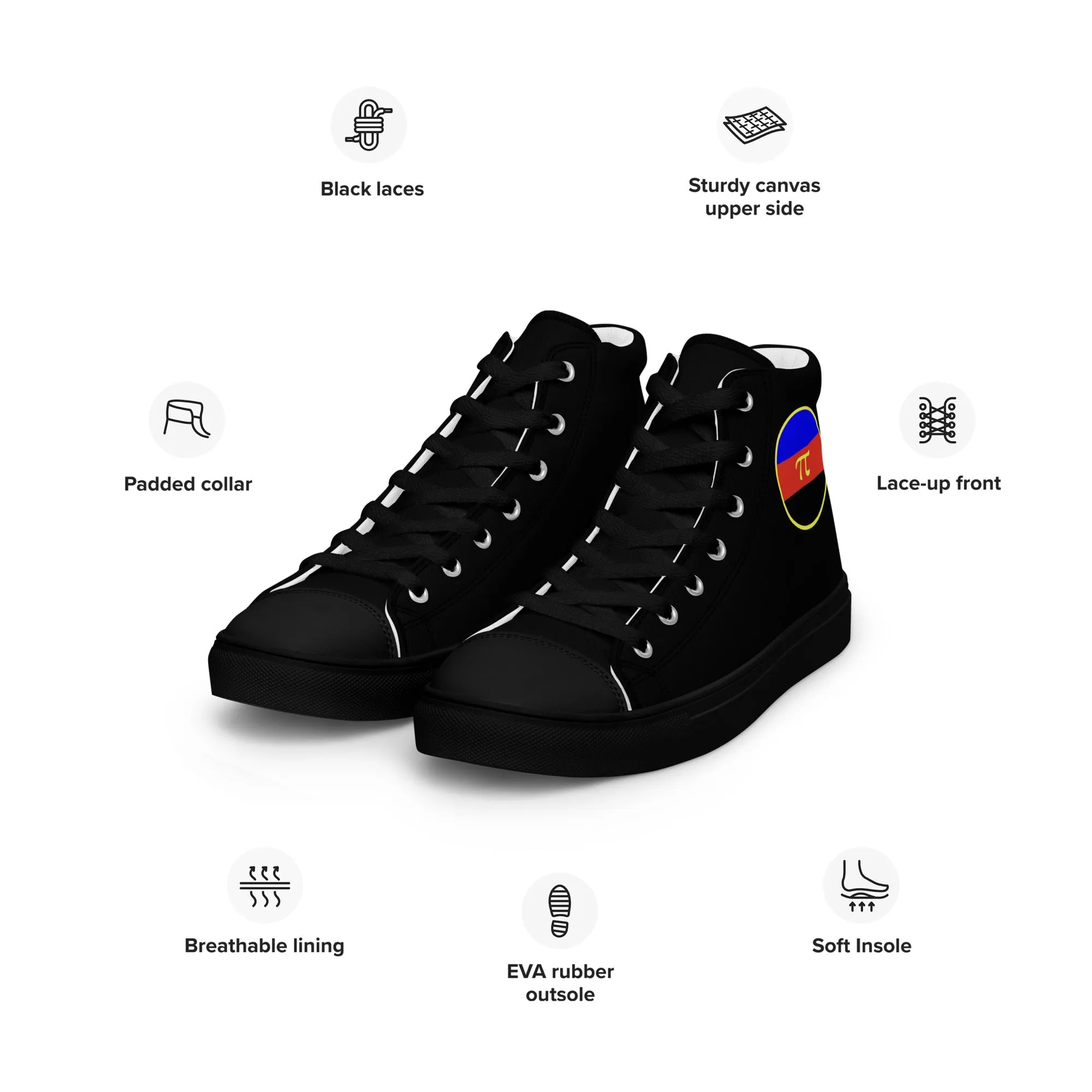 Polyamorous Polyamory Pride Women’s High Top Canvas Athletic Shoes