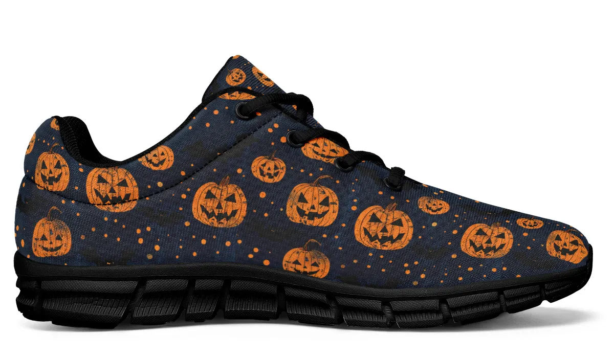 Pumpkin Party Athletic Sneakers - Light Breathable and Comfortable Sports Shoes with Anti-Slip Soles