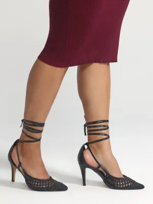 Raina Wide Width Macrame Strappy Heels - Nadia x FTF