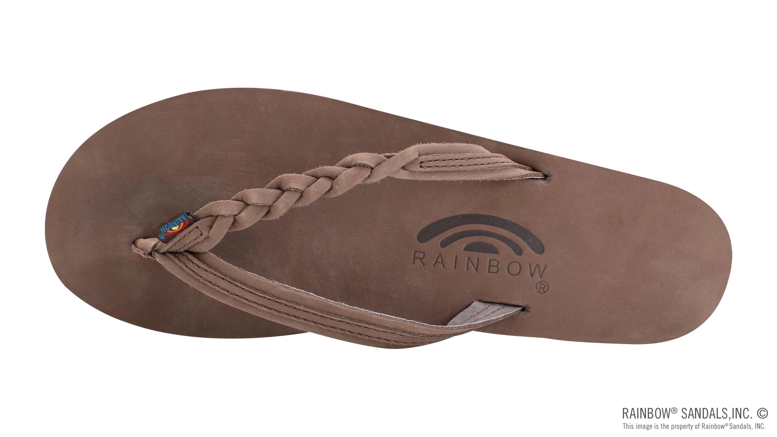 Rainbow Sandals Women’s Flirty Braidy Premier Leather w/Single Braided Strap Expresso