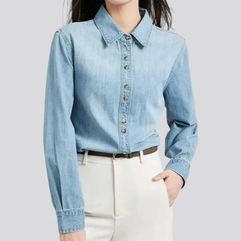 Regular women's denim shirt