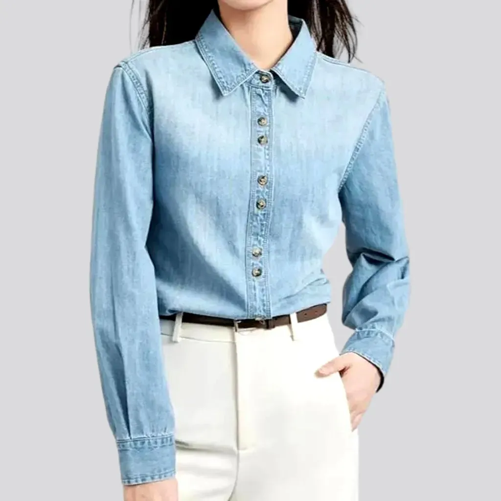 Regular women's denim shirt