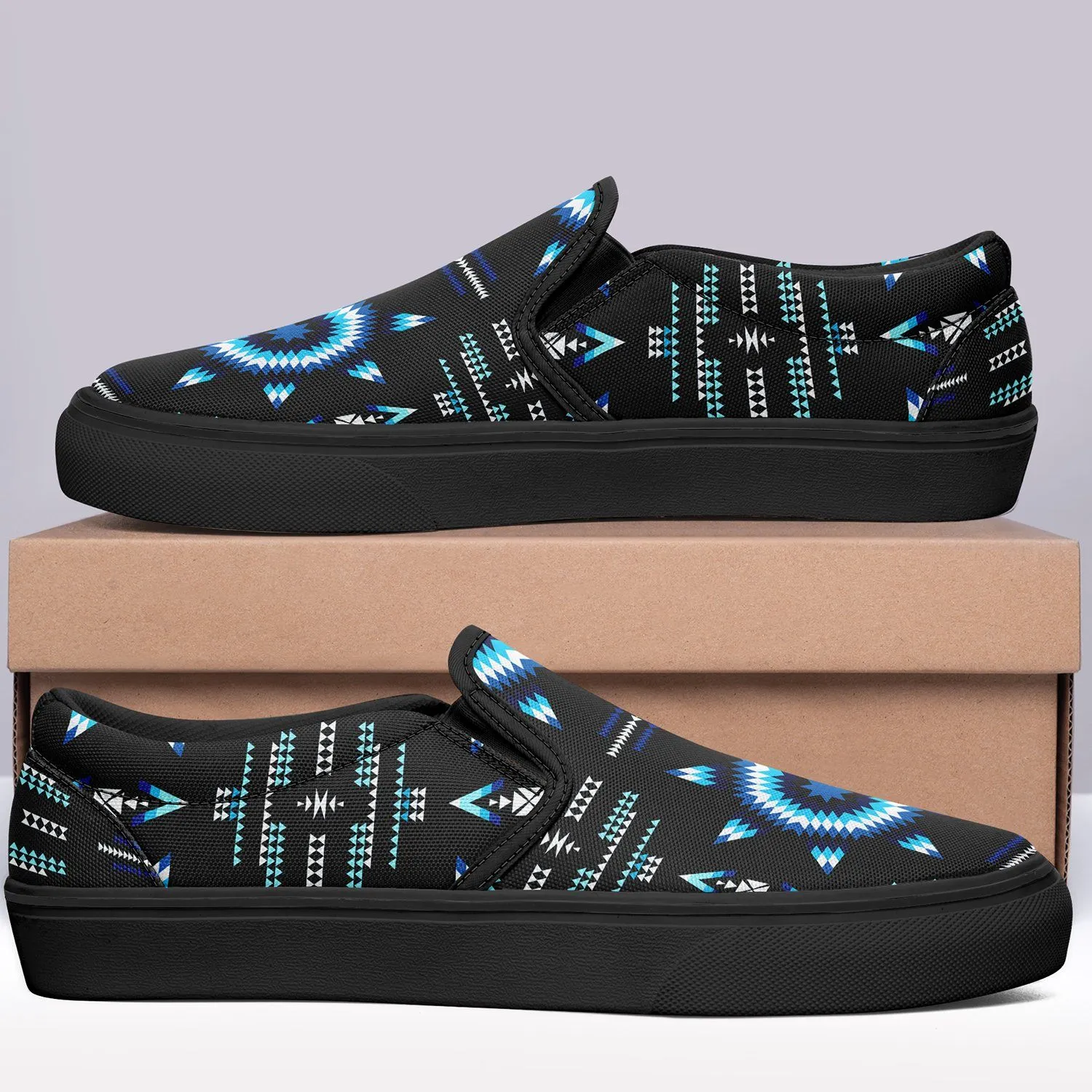 Rising Star Wolf Moon Otoyimm Kid's Canvas Slip On Shoes