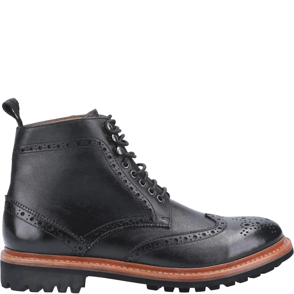 Rissington Commando Goodyear Welt Boots Black