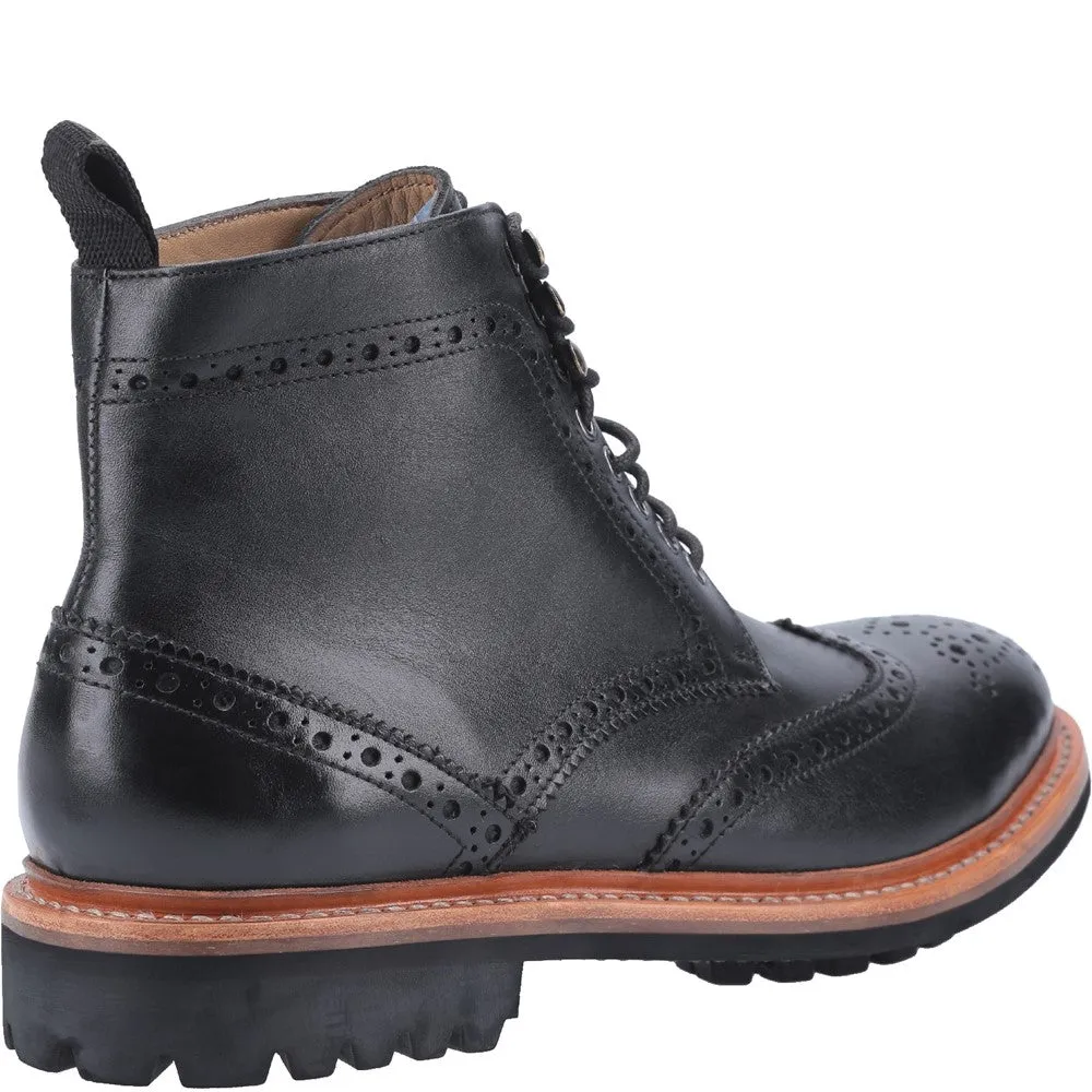 Rissington Commando Goodyear Welt Boots Black