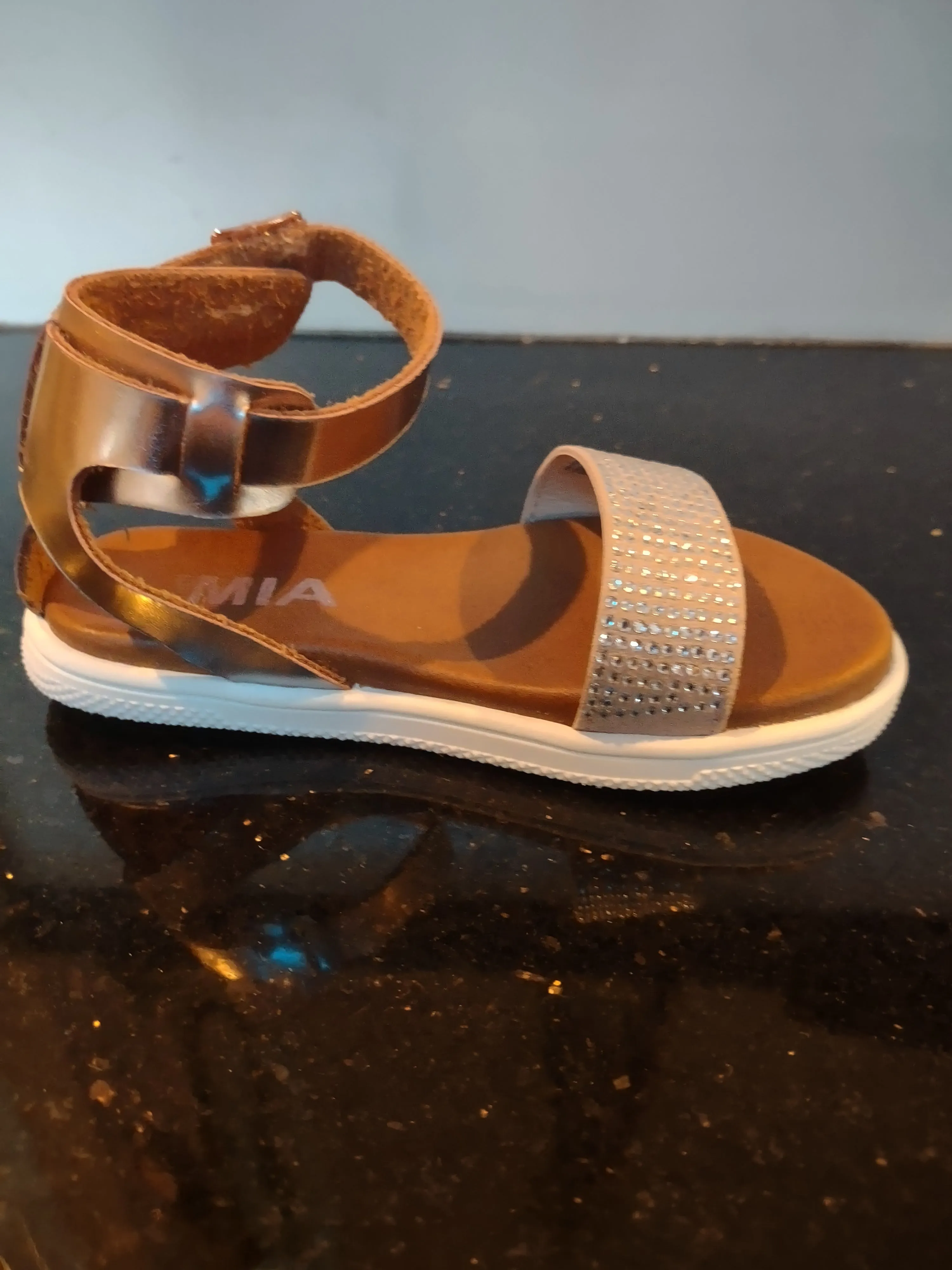 Rose gold sandals with Glitz | Mini Mia Ellen-J