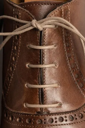 Round Sand Waxed Cotton Shoelaces