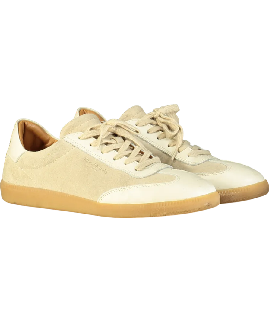 Russell & Bromley Beige Toe Lace Up Thin Sole Trainers UK 7 EU 41 👞