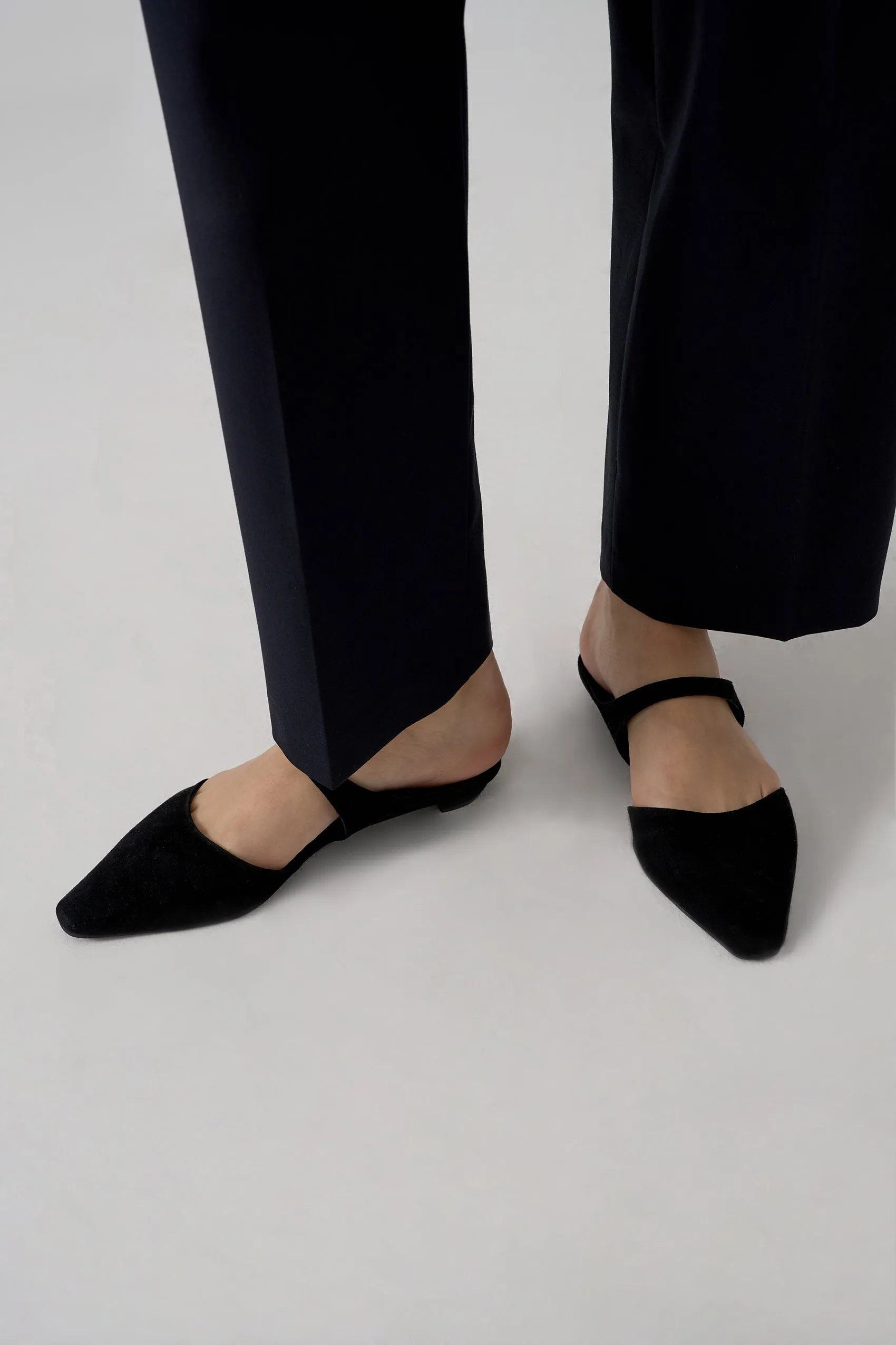 Sance Suede Closed Toe Flats