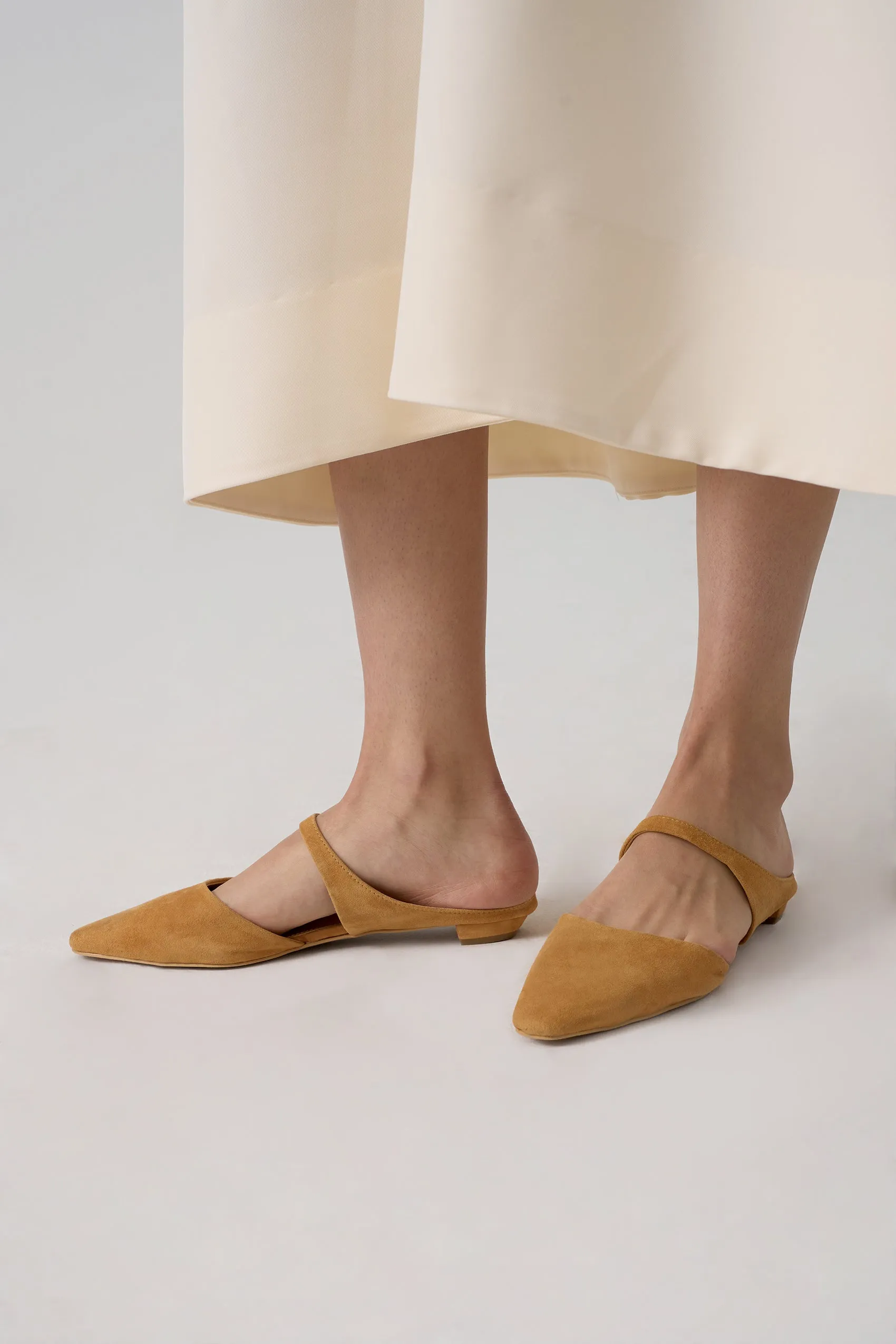 Sance Suede Closed Toe Flats