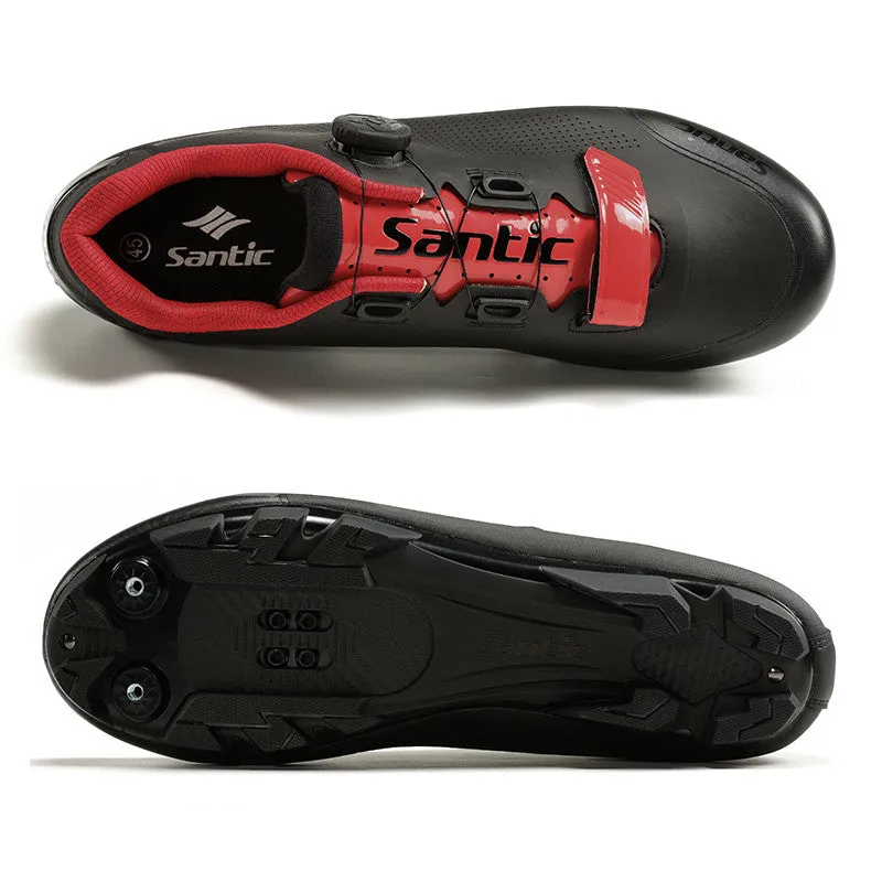 Santic RoadBreaker Black Men’s MTB Shoes Buckle Compatible with SPD Cleats