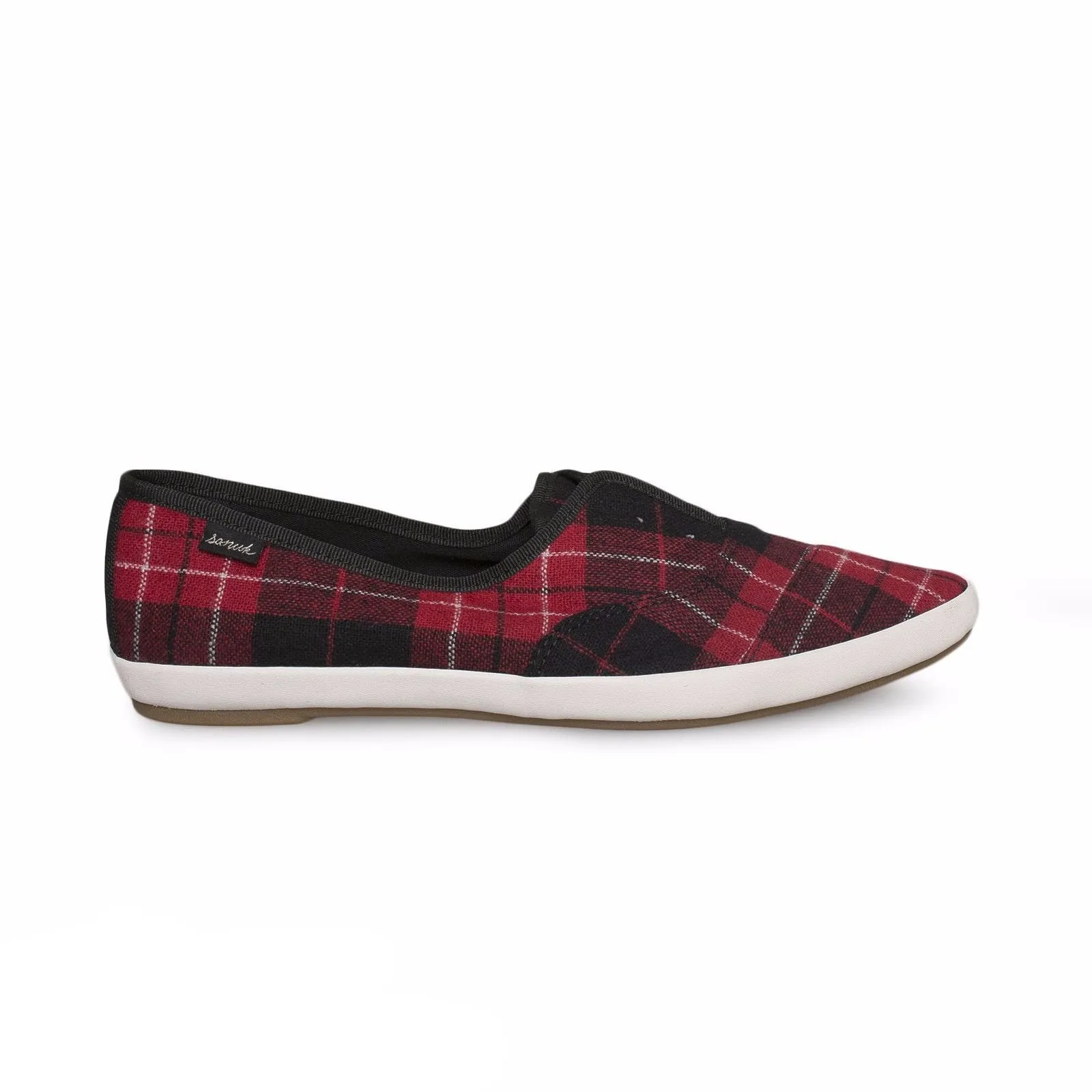 Sanuk Cat Paw TX Red Plaid Shoes