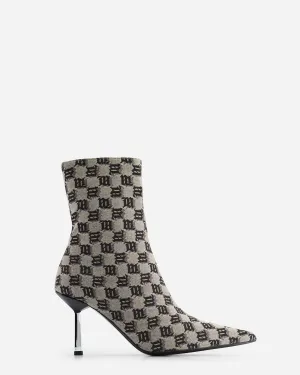 Sasha Ankle Boot Monogram - Beige