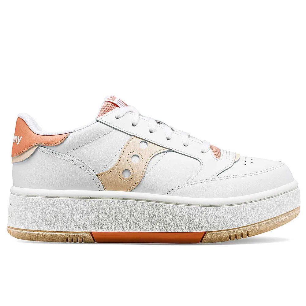 Scarpe Donna Saucony Sneakers Jazz Court Platform White - Peach